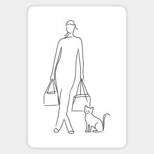 Cat Shopper Magnet